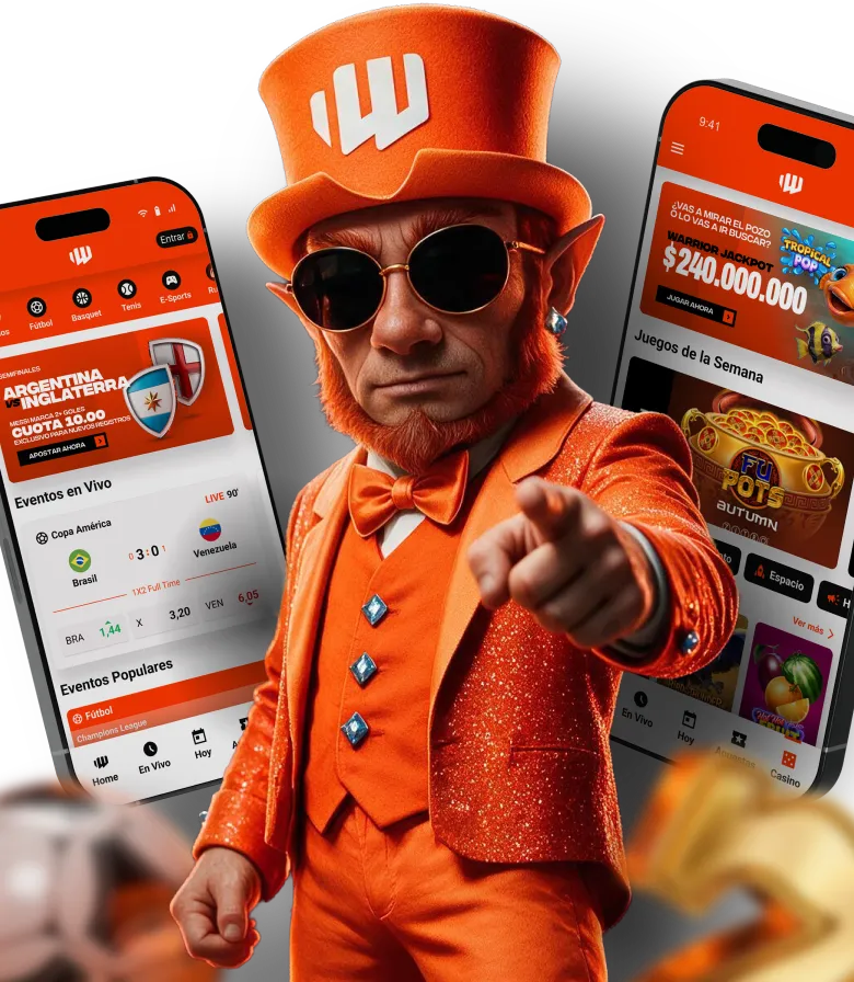 Apuestas en vivo app de apuestas y casino online BetWarrior Mobile Duende de BetWarrior Argentina Casino Online y Juegos de Casino